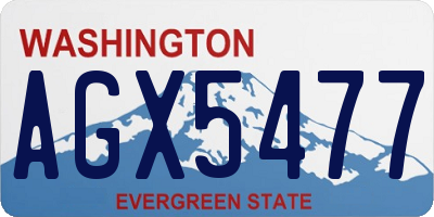 WA license plate AGX5477