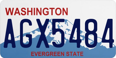 WA license plate AGX5484