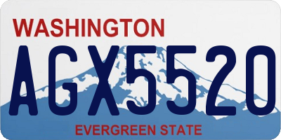 WA license plate AGX5520