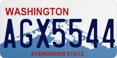 WA license plate AGX5544