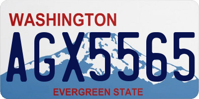 WA license plate AGX5565