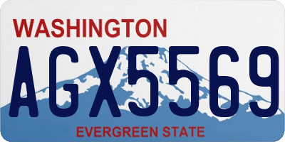 WA license plate AGX5569