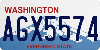 WA license plate AGX5574