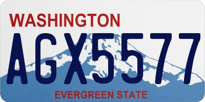 WA license plate AGX5577