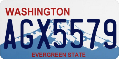 WA license plate AGX5579