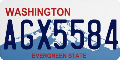 WA license plate AGX5584