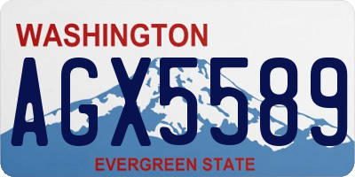 WA license plate AGX5589