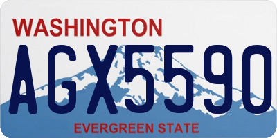 WA license plate AGX5590