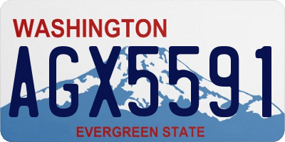 WA license plate AGX5591