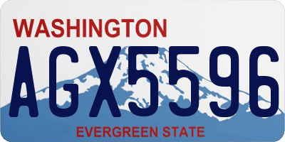 WA license plate AGX5596