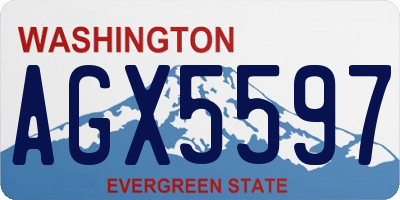 WA license plate AGX5597