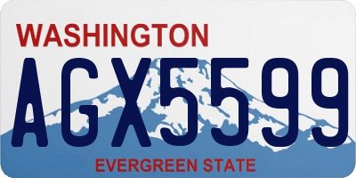 WA license plate AGX5599