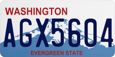 WA license plate AGX5604