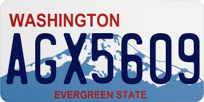 WA license plate AGX5609