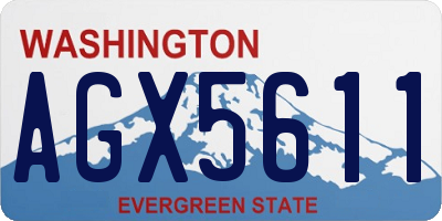 WA license plate AGX5611