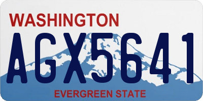 WA license plate AGX5641