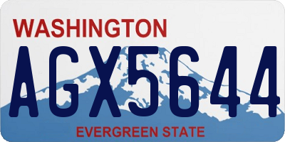 WA license plate AGX5644