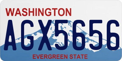 WA license plate AGX5656
