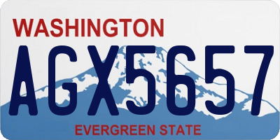 WA license plate AGX5657