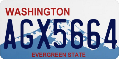 WA license plate AGX5664