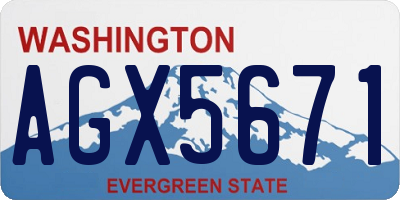 WA license plate AGX5671