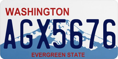 WA license plate AGX5676