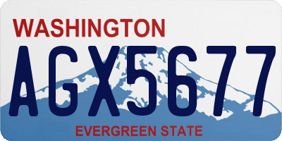 WA license plate AGX5677