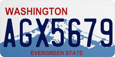 WA license plate AGX5679