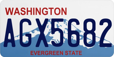 WA license plate AGX5682