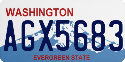 WA license plate AGX5683