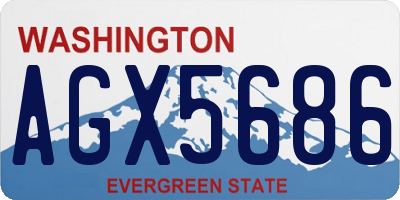 WA license plate AGX5686