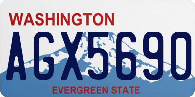 WA license plate AGX5690