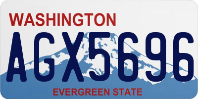 WA license plate AGX5696