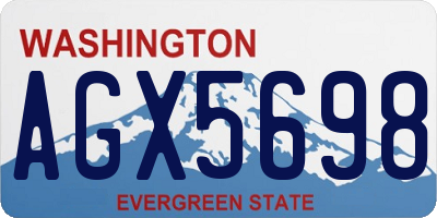 WA license plate AGX5698