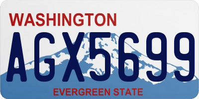 WA license plate AGX5699