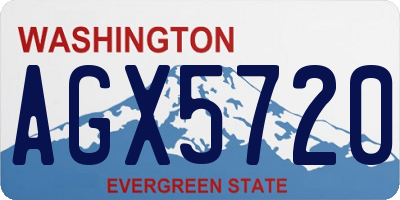 WA license plate AGX5720