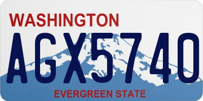 WA license plate AGX5740