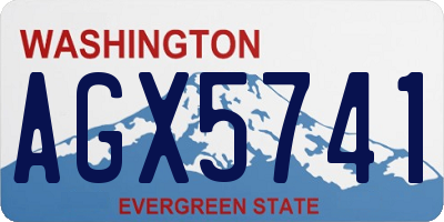 WA license plate AGX5741