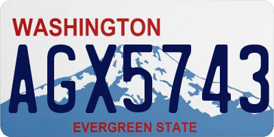 WA license plate AGX5743