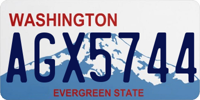 WA license plate AGX5744