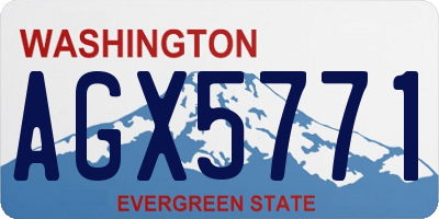 WA license plate AGX5771