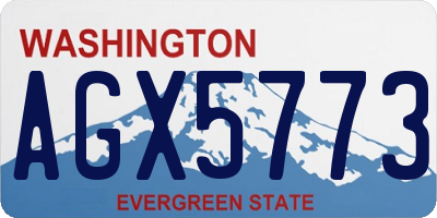 WA license plate AGX5773