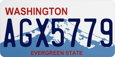 WA license plate AGX5779