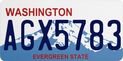 WA license plate AGX5783
