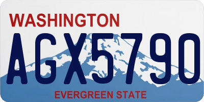 WA license plate AGX5790