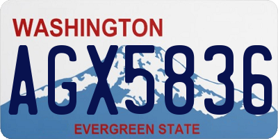 WA license plate AGX5836