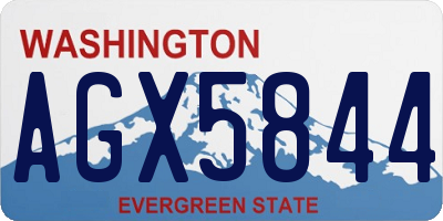WA license plate AGX5844