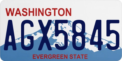 WA license plate AGX5845