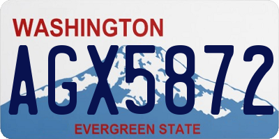 WA license plate AGX5872