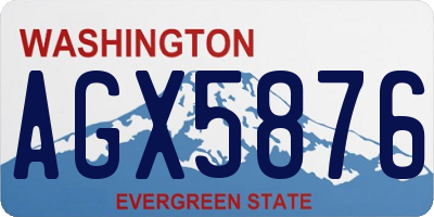 WA license plate AGX5876